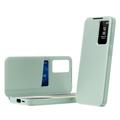 Husa portofel Samsung Galaxy A57 Smart Clear View cu slot pentru card - Verde deschis