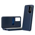 Samsung Galaxy A57 Smart Clear View Husă Flip cu slot pentru card - Safir