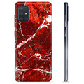 Husă TPU - Samsung Galaxie A71 - Marmură Roșie