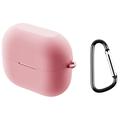 Husă Silicon cu Carabinieră Samsung Galaxy Buds3 FE - Roz