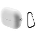 Husă Silicon cu Carabinieră Samsung Galaxy Buds3 FE - Alb