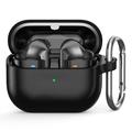 Husă Silicon cu Carabinieră Samsung Galaxy Buds3 Pro - Negru