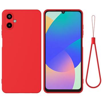 Husă din silicon lichid Samsung Galaxy M06/F06 5G cu curea de mana