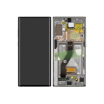 Capac frontal Samsung Galaxy Note10+ și afișaj LCD GH82-20838C - argintiu