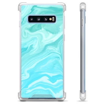 Husă Hibrid - Samsung Galaxie S10 - Marmură Albastră