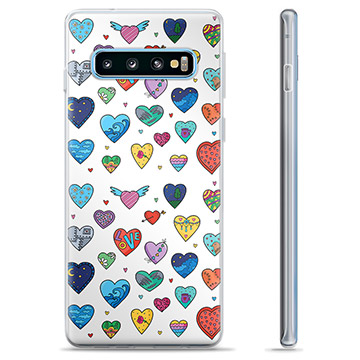 Husă TPU - Samsung Galaxy S10+ - Inimi