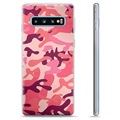 Husă TPU - Samsung Galaxie S10+ - Camuflaj Roz