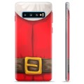 Husă TPU - Samsung Galaxie S10+ - Costum Moș Crăciun