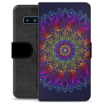 Husă Portofel Premium - Samsung Galaxie S10 - Mandala Colorată