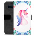 Husă Portofel Premium - Samsung Galaxie S10 - Unicorn