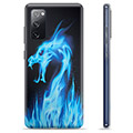 Husă TPU - Samsung Galaxy S20 FE - Dragon din Foc Albastru
