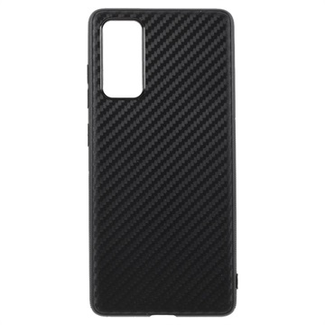 Husă TPU Samsung Galaxy S20 FE - Fibră Carbon - Negru