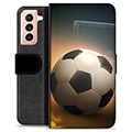 Husă Portofel Premium - Samsung Galaxy S21 5G - Fotbal