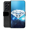 Husă Portofel Premium - Samsung Galaxy S21 Ultra 5G - Diamant