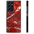 Capac Protecție - Samsung Galaxy S21 Ultra 5G - Marmură Roșie