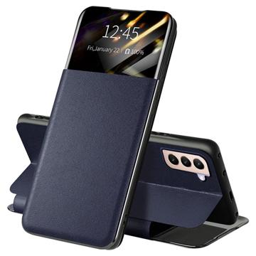 Husă Flip Samsung Galaxy S22 5G - Front Smart View - Albastru