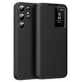 Husă Flip Samsung Galaxy S22 Ultra 5G Smart Clear View cu slot pentru card