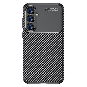 Husă TPU Samsung Galaxy S23 FE - Beetle Fibra de Carbon - Negru