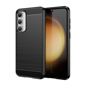 Husă TPU Brushed Samsung Galaxy S23 FE - Fibră de Carbon