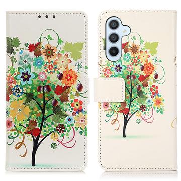 Husă Portofel Samsung Galaxy S23 FE - Glam - Drzewo Kwitnące / Kolorowy