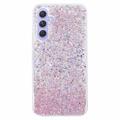 Husă TPU Samsung Galaxy S23 FE - Glitter Flakes - Roz