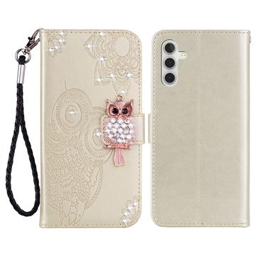 Samsung Galaxy S23 FE Owl Owl Rhinestone Wallet Case