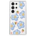 Husă TPU Fashion Samsung Galaxy S23 Ultra - Flori / Căpșuni