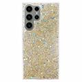 Husă TPU Samsung Galaxy S23 Ultra - Glitter Flakes - Auriu