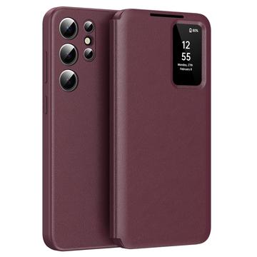 Samsung Galaxy S23 Ultra Smart Clear View Husă Flip cu slot pentru card