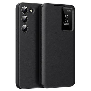 Husă Flip Samsung Galaxy S23+ Smart Clear View cu slot pentru card