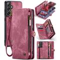 Husă Portofel Samsung Galaxy S24 - Caseme 008 2-în-1 Multifunctional - Roșu