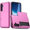 Husă Hibridă cu Suport pentru Card Slide Samsung Galaxy S24 FE