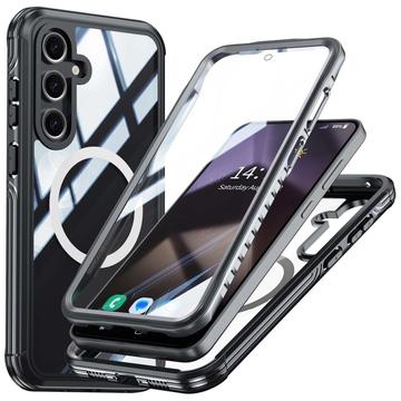 Husă magnetică Samsung Galaxy S24 FE cu protecție de ecran din sticlă călită - compatibilă MagSafe