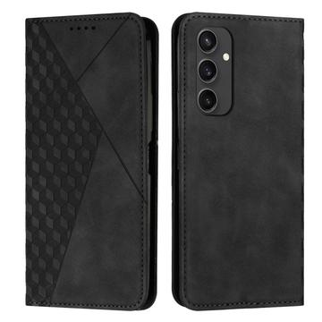 Husa portofel cu model romb Samsung Galaxy S24 FE cu închidere magnetică