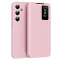 Husă Flip cu slot pentru card Samsung Galaxy S24 FE Smart Clear View
