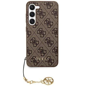 Husă Hibrid Samsung Galaxy S24 - Guess 4G Charms Collection (Ambalaj Deschis - Satisfăcător) - Maro