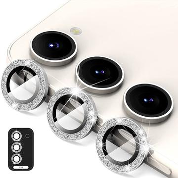 Geam Protecție Obiectiv Camera Samsung Galaxy S24 - Hat Prince Glitter - Argintiu