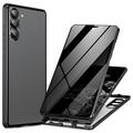 Husă Magnetică Sticlă Temperată Samsung Galaxy S24 - Confidențialitate - Negru