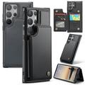 Husă cu portofel pentru carduri cu protecție RFID Samsung Galaxy S24 Ultra - Caseme C22