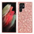 Husă Hibrid Samsung Galaxy S24 Ultra - Glitter - Auriu Roze