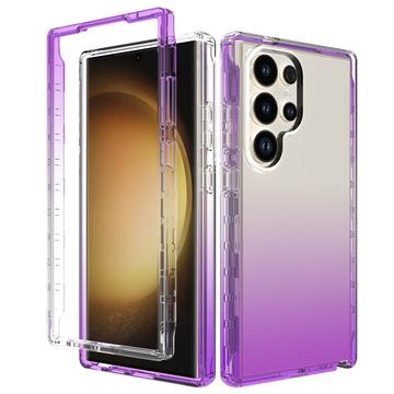 Husă hibridă Samsung Galaxy S24 Ultra - Gradient - Violet / Transparent