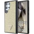 Husă Samsung Galaxy S24 Ultra - Guess Rhinestones Triangle Metal Logo - Auriu