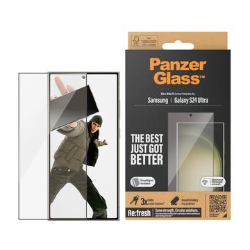 Geam Protecție Ecran - 9H - Samsung Galaxy S24 Ultra - PanzerGlass Ultra-Wide Fit EasyAligner - Marginea neagră