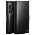 Husă Piele Portofel Samsung Galaxy S24 Ultra - Qialino Classic - Negru
