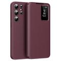 Samsung Galaxy S24 Ultra Smart Clear View Husă Flip cu slot pentru card