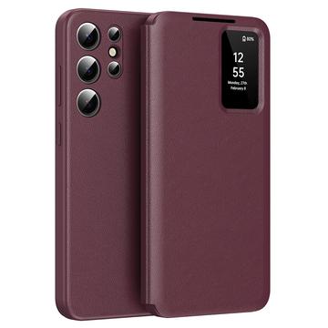 Samsung Galaxy S24 Ultra Smart Clear View Husă Flip cu slot pentru card