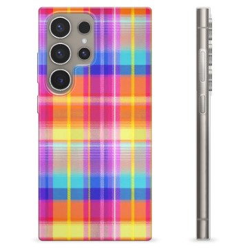 Husă TPU - Samsung Galaxy S24 Ultra - Cămașă de Flanelă