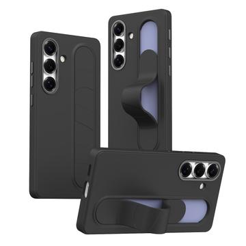 Samsung Galaxy S24+ Husă hibridă Smart cu prindere în picioare - Negru