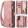 Husă Portofel Samsung Galaxy S25 - Caseme 008 2-în-1 Multifunctional - Roz