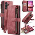 Husă Portofel Samsung Galaxy S25 - Caseme C30 Multifunctional - Roșu
